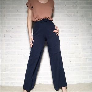 [Vintage] High-Waisted Wide Leg Trousers
